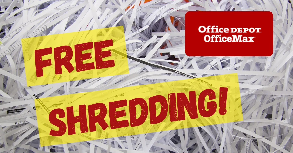Office Depot Free Shredding