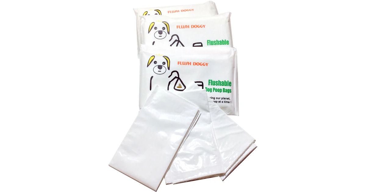 Flush Doggy Flushable Dog Poop Bags