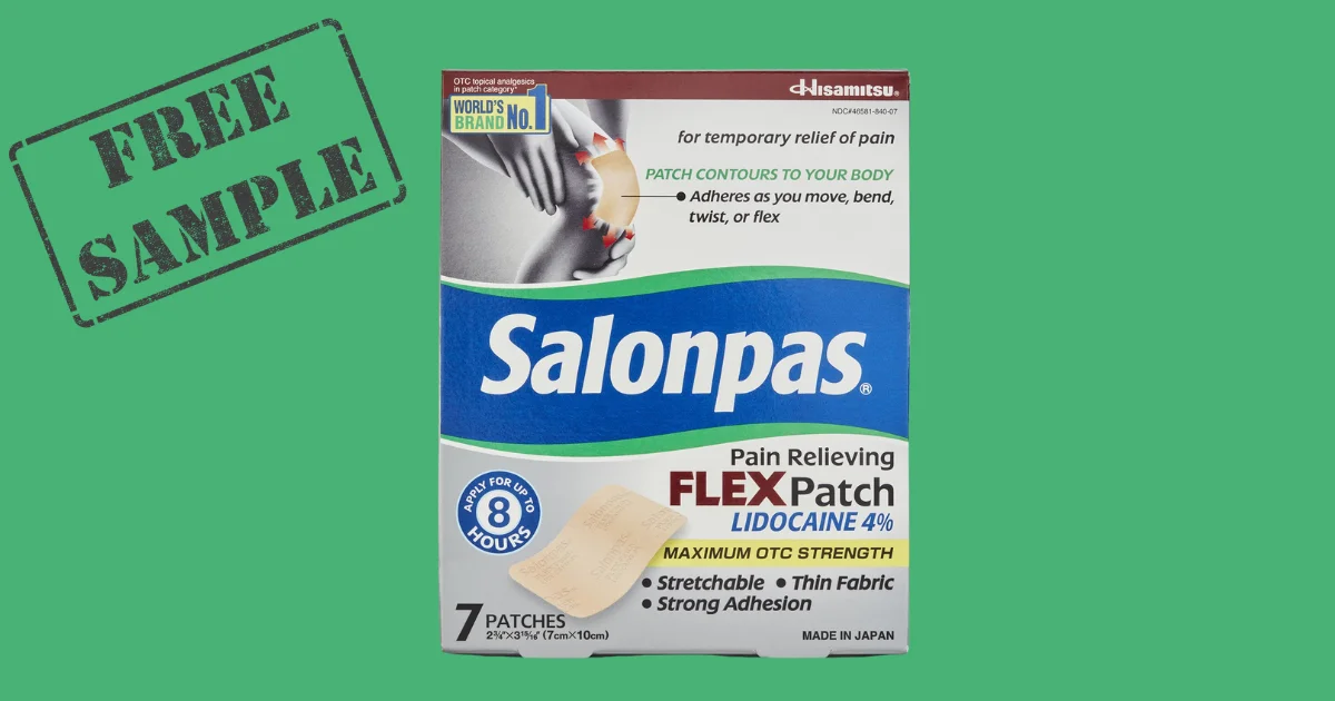 Salonpas Lidocaine FLEX Patch Free Sample