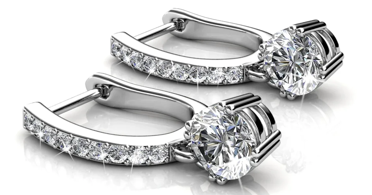 Cate & Chloe 18k White Gold Earrings at Walmart