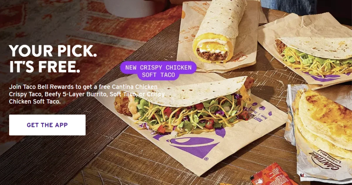 Taco Bell You Pick Free Item