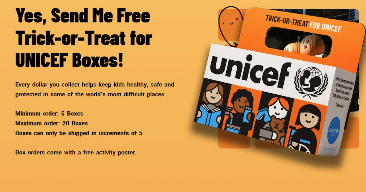 Unicef Trick-or-Treat Boxes