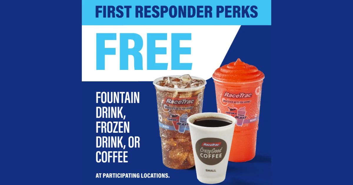 Race Trac First Responders Free Drink