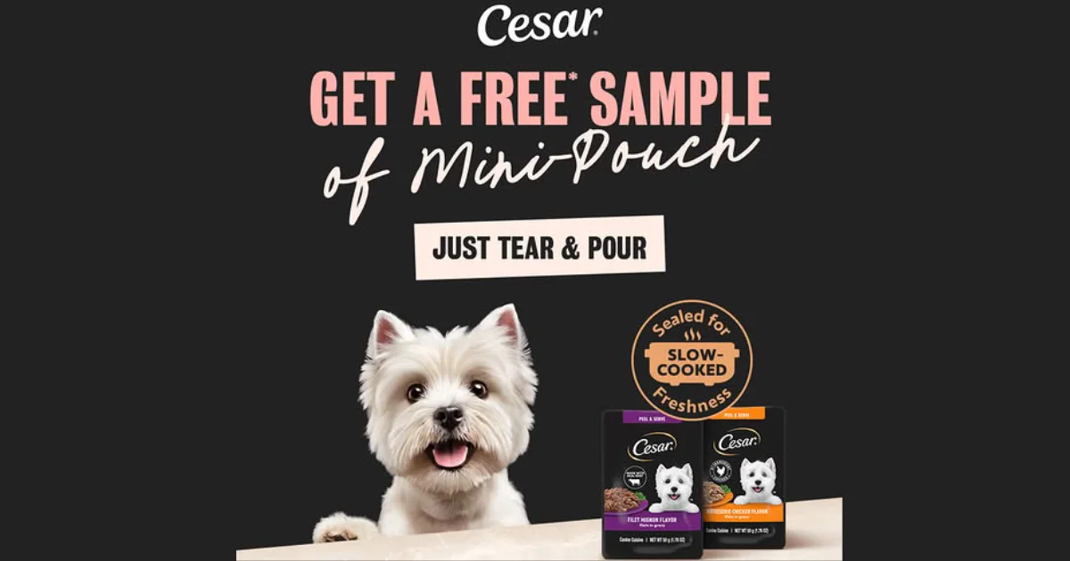 Cesar Dog Food mini pouch Free sample