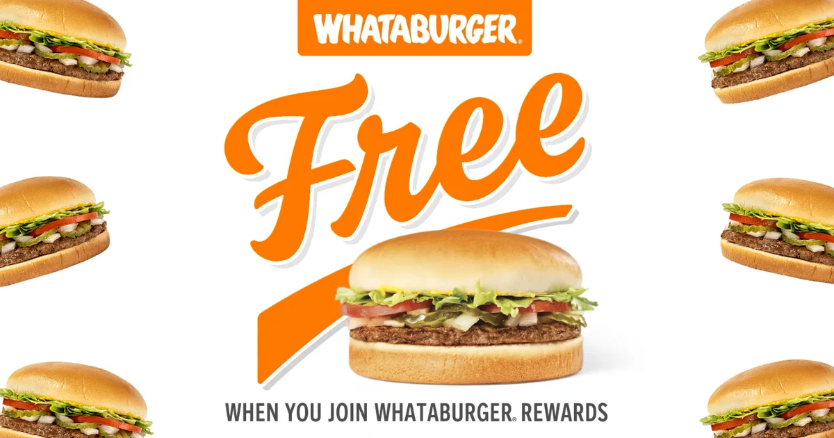 Free Burger at Whataburger