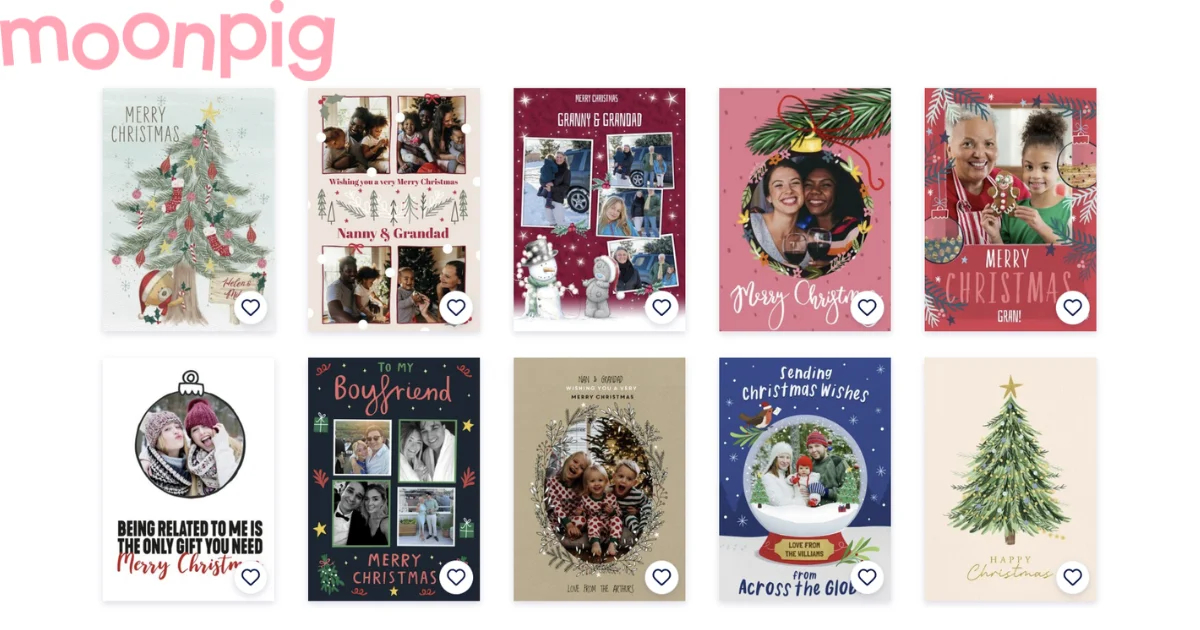 Moonpig Free Holiday Postcard