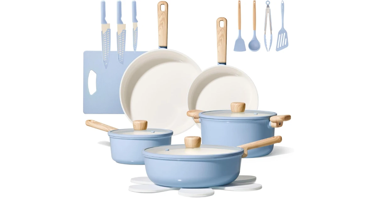 Carote 24-Piece Ceramic Cookware Set