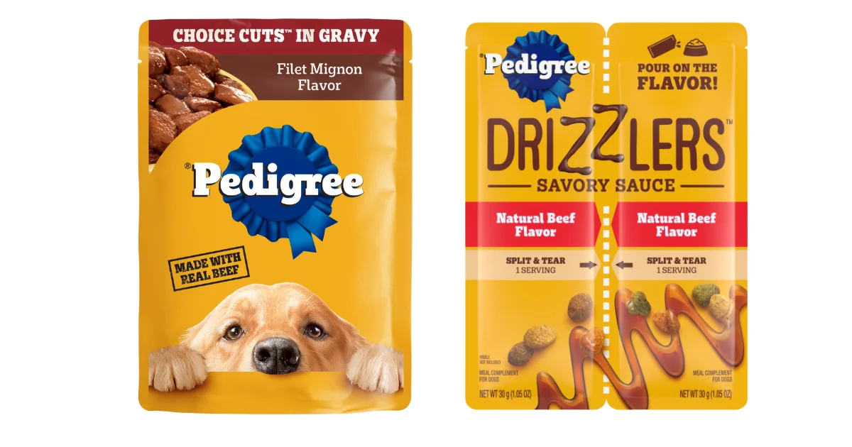 Pedigree Pouches and Drizzlers