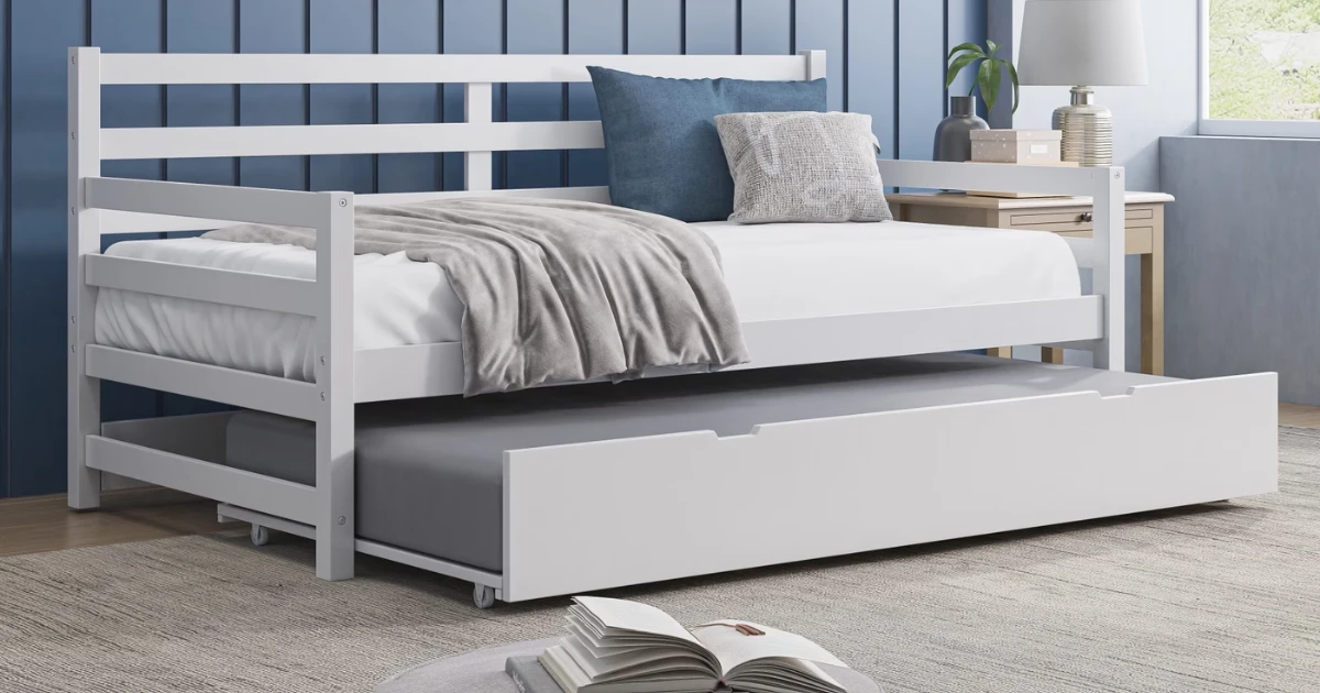Shaye Wood Twin Daybed with Trundle at Walmart
