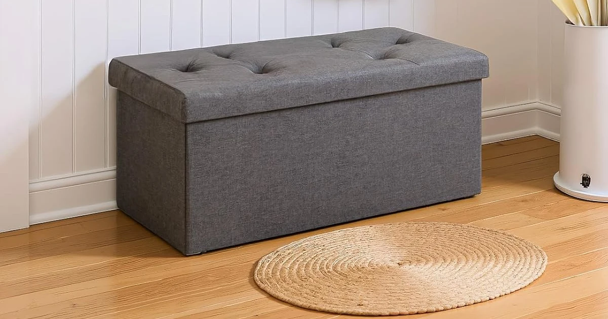 Foldable Storage Ottoman at Walmart
