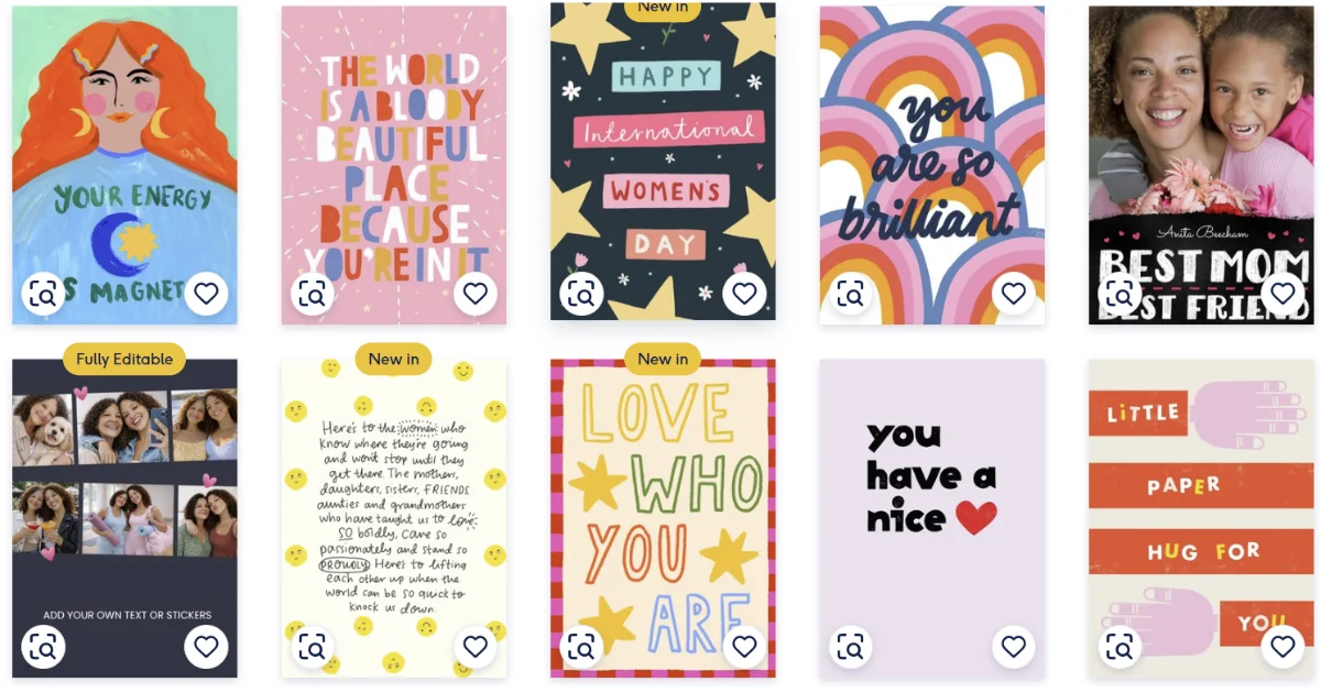 Moonpig International Women's Day Greeting Card