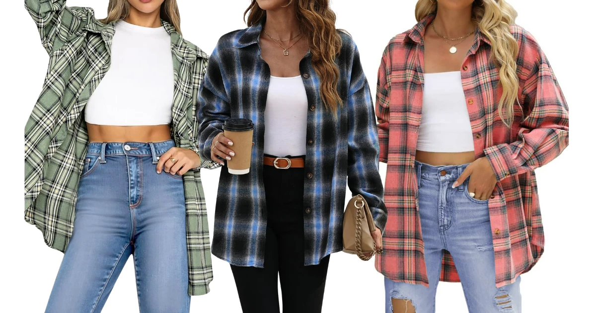 Fantaslok Plaid Flannel Women’s Shirt at Walmart