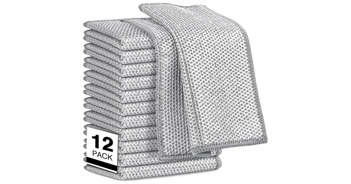 Non Scratch Wire Dishcloths 12-Pack on Amazon